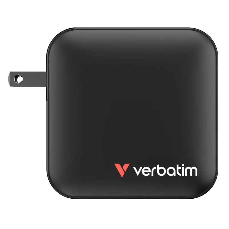 Verbatim Mini GaN laadija 165W 4 porti USA pistikuga koos EL ja UK adapteritega