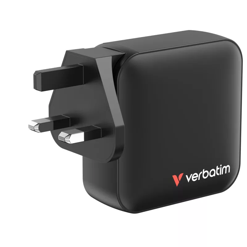 Verbatim Mini GaN laadija 165W 4 porti USA pistikuga koos EL ja UK adapteritega