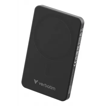 Verbatim Charge 'n' Go Essentials Magnetiline Juhtmevaba Akupank 5000 mAh Must