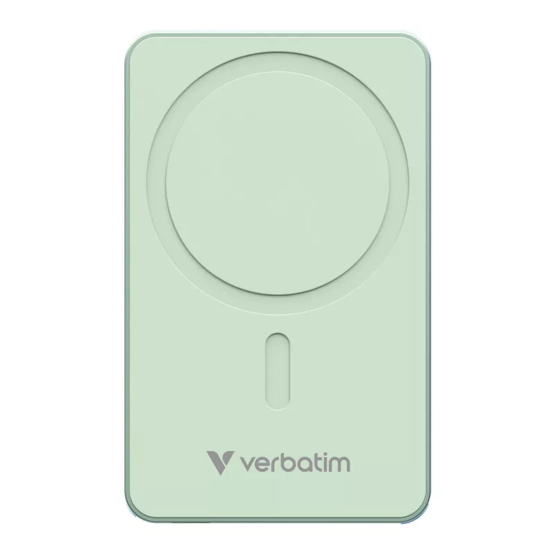 Verbatim Charge 'n' Go Essentials Magnetiline juhtmevaba akupank 5000 mAh Roheline