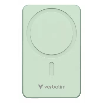 Verbatim Charge 'n' Go Essentials Magnetiline juhtmeta akupank 10000 mAh roheline