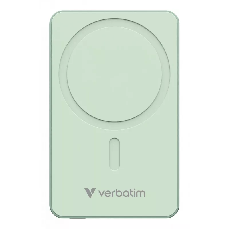 Verbatim Charge 'n' Go Essentials Magnetiline juhtmeta akupank 10000 mAh roheline