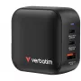 Verbatim Mini GaN Charger 70W 3 Port US plug koos EU and UK adaptors