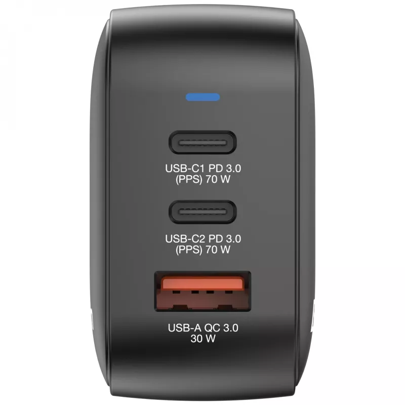 Verbatim Mini GaN Charger 70W 3 Port US plug koos EU and UK adaptors