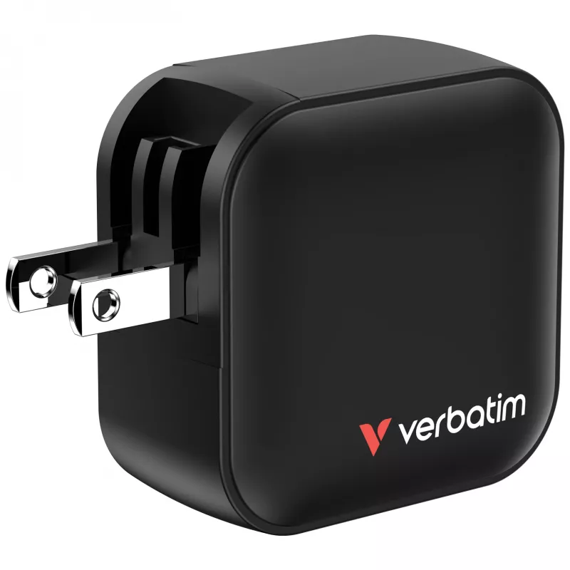 Verbatim Mini GaN Charger 70W 3 Port US plug koos EU and UK adaptors