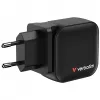 Verbatim Mini GaN Charger 70W 3 Port US plug koos EU and UK adaptors