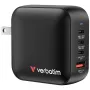 Verbatim Mini GaN laadija 100W 4 porti USA pistikuga koos EL ja UK adapteritega