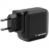 Verbatim Mini GaN laadija 100W 4 porti USA pistikuga koos EL ja UK adapteritega