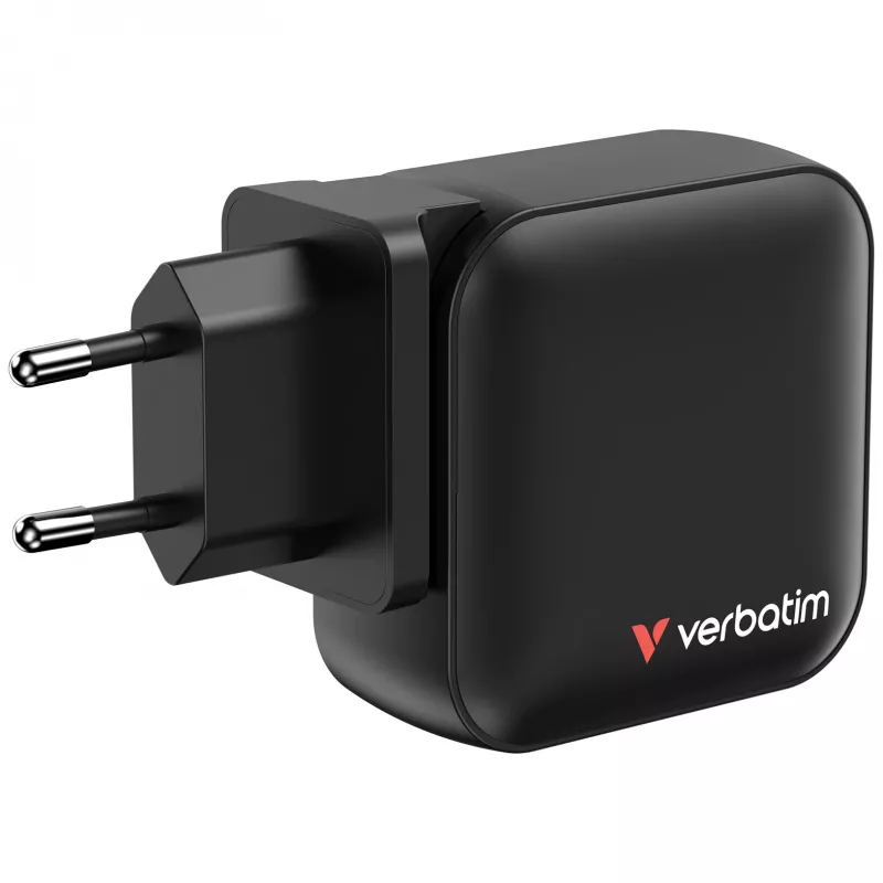 Verbatim Mini GaN laadija 100W 4 porti USA pistikuga koos EL ja UK adapteritega