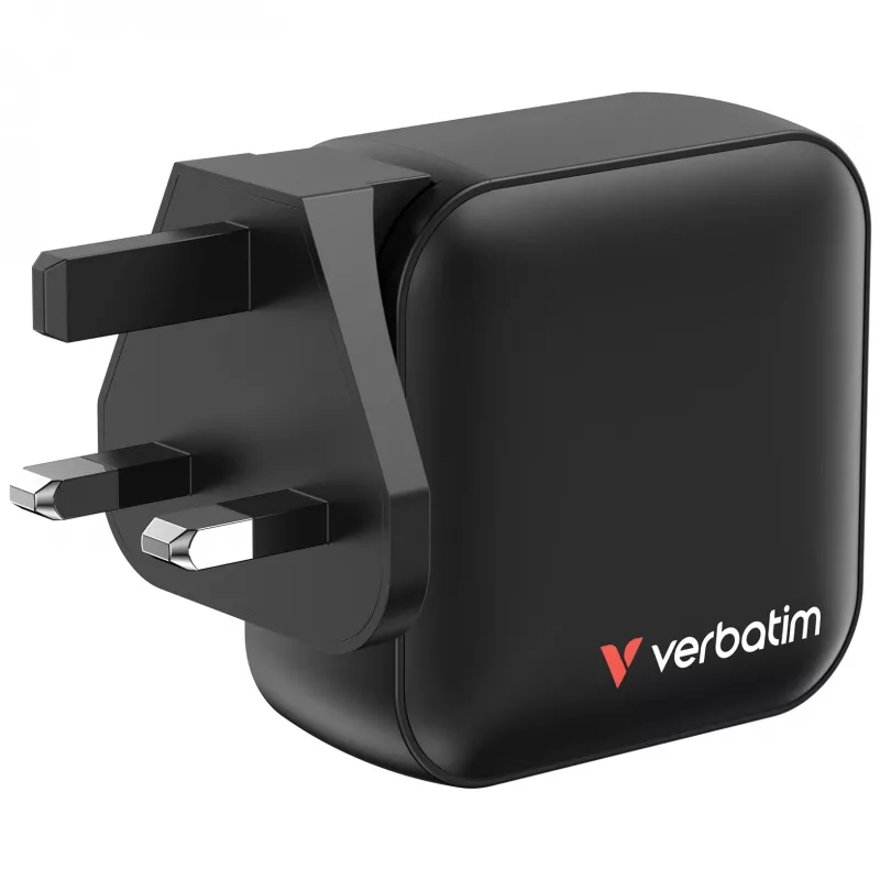 Verbatim Mini GaN laadija 100W 4 porti USA pistikuga koos EL ja UK adapteritega