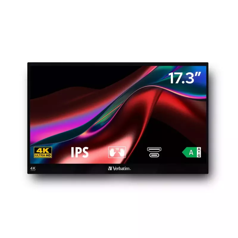 Monitor Verbatim Portable Touchscreen 17.3 tolli 4K Ultra HD LCD 3840 x 2160