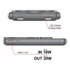 Verbatim Charge'n'Go 2C akupank 5000 mAh hall, 5000 mAh, adaptiivne kiirlaadimine, Power Delivery 3.0, Quick Charge 3.0, juhtmevaba laadimine, 3,85 V, 20 W, hall