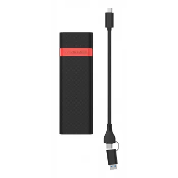 Verbatim M.2 NVMe SSD ümbriskomplekt, SSD ümbris, M.2, PCI Express, 10 Gbit/s, USB-ühenduvus, must, punane