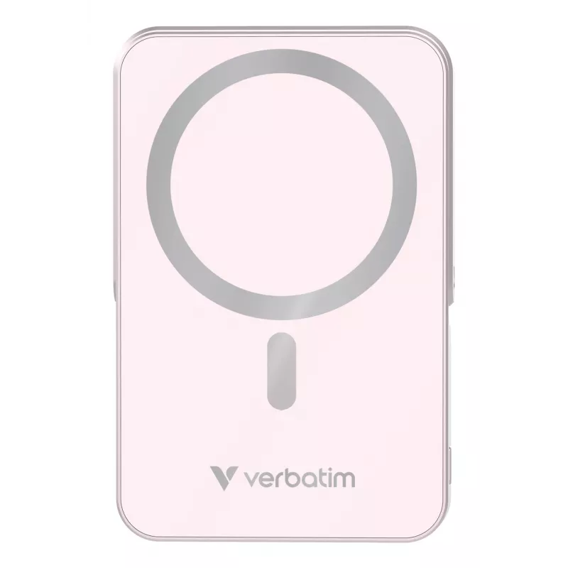 Verbatim Charge 'n' Go magnetiline juhtmevaba akupank statiiviga - 10000 mAh Roosa
