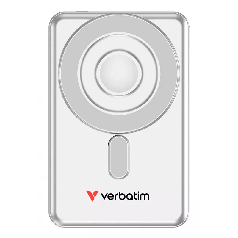 Verbatim Charge'n'Go 2C akupank 5000 mAh hõbedane, 5000 mAh, liitiumpolümeer (LiPo), Adaptive Fast Charging, Power Delivery 3.0, Quick Charge 3.0, juhtmevaba laadimine, 3.85 V, 20 W