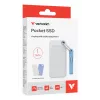 Verbatim Pocket SSD USB 3.2 Gen 2 1TB Valge/helesinine, kaks kummist varrukahülssi