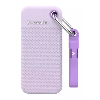Verbatim Pocket SSD USB 3.2 Gen 2 1 TB purpurne, kaasas kaks kummist kaitsümbrist