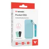 Verbatim Pocket SSD USB 3.2 Gen 2 1TB Polar Blue kahe kummist varrukaga