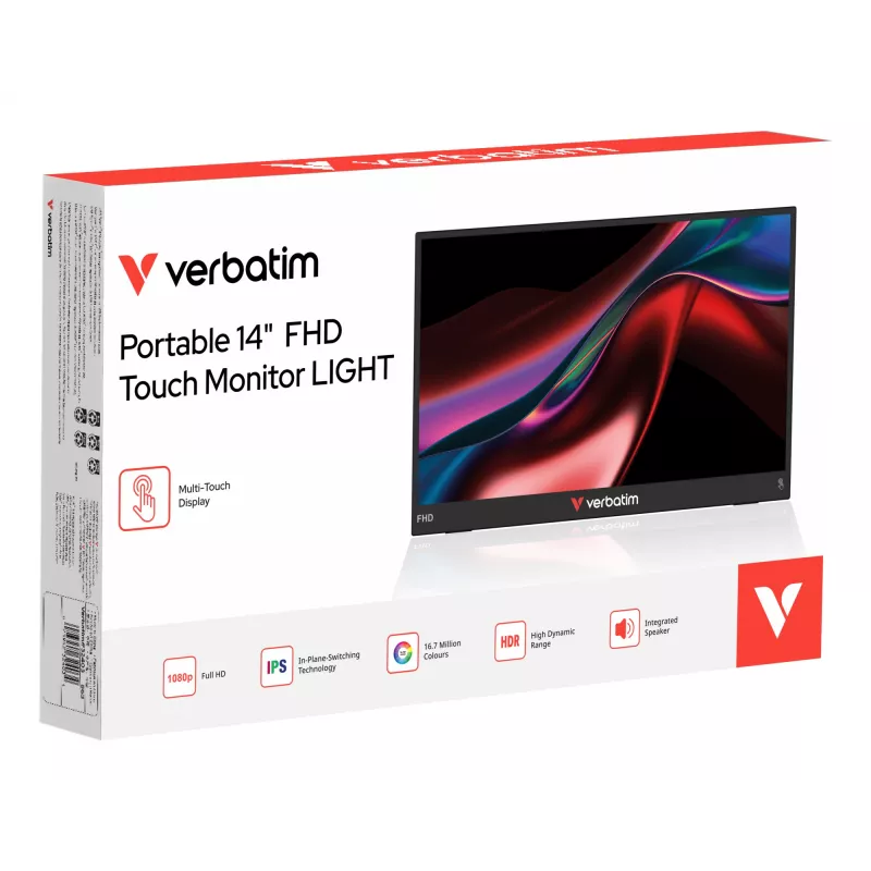 Kaasaskantav monitor Verbatim 14 tolli FHD Touch LCD 1920x1080