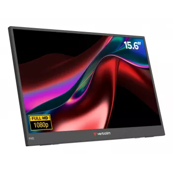 Verbatim Portable 15.6 inch FHD Monitor LIGHT, 39.6 cm (15.6 tolli), LCD, 1920 x 1080 pikslit, Full HD, 16:9, 10 ms