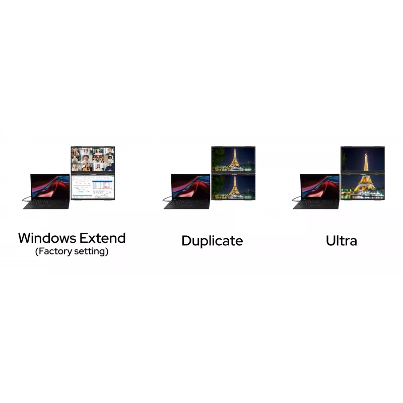 Verbatim Portable 15.6 inch FHD Dual Monitor Essentials, 39.6 cm (15.6 inch), LCD, 1920 x 1080 pikslit, Full HD, 16:9, 10 ms