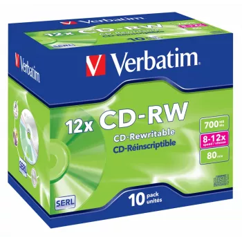 Verbatim CD-RW 12x 700 MB 10 tk