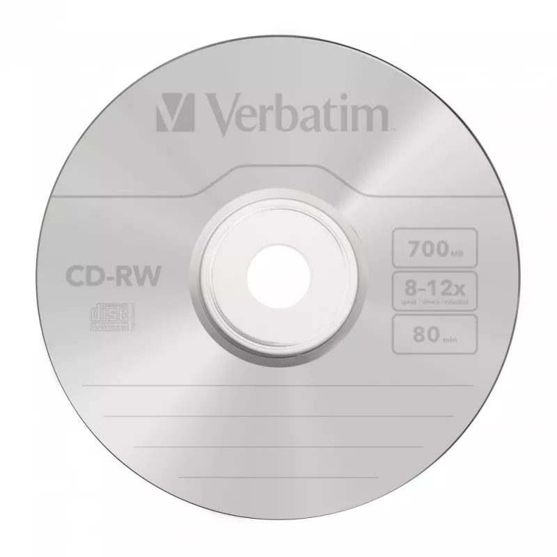 Verbatim CD-RW 12x 700 MB 10 tk