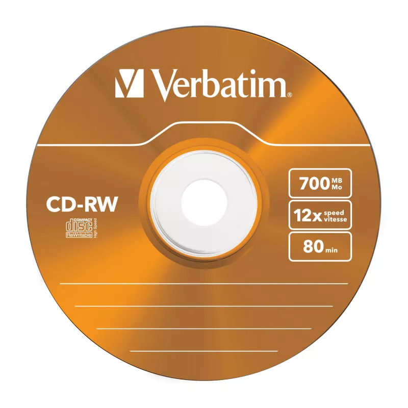 Verbatim CD-RW Colour 12x 700 MB 5 tk