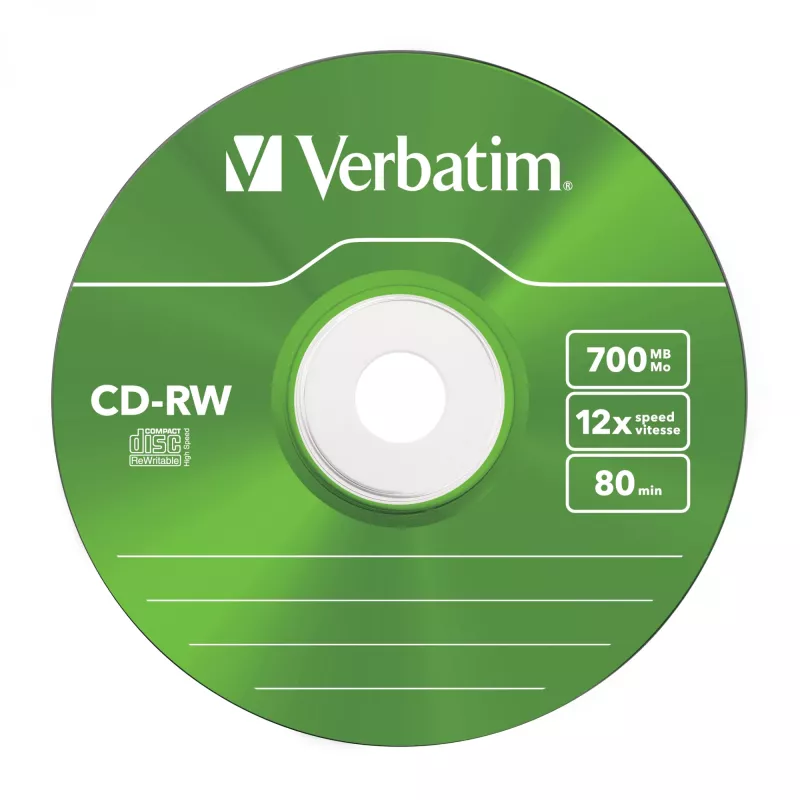 Verbatim CD-RW Colour 12x 700 MB 5 tk