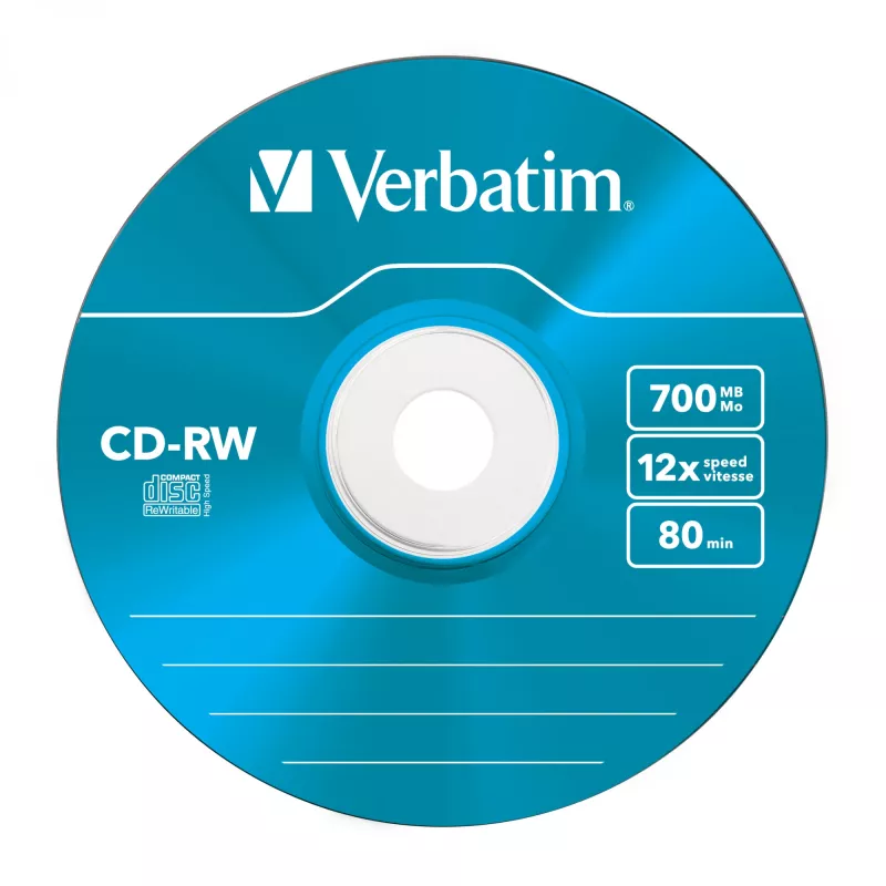 Verbatim CD-RW Colour 12x 700 MB 5 tk