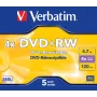 Verbatim VB-DPW44JC, DVD+RW, 120 mm, ehtekarp, 5 tk, 4,7 GB