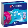 Verbatim CD-R AZO Colours 700 MB 48x 10 tk