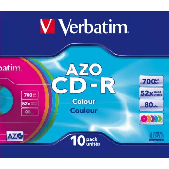 Verbatim CD-R AZO Colours 700 MB 48x 10 tk