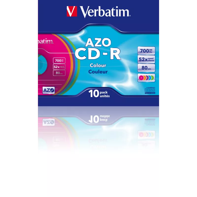 Verbatim CD-R AZO Colours 700 MB 48x 10 tk