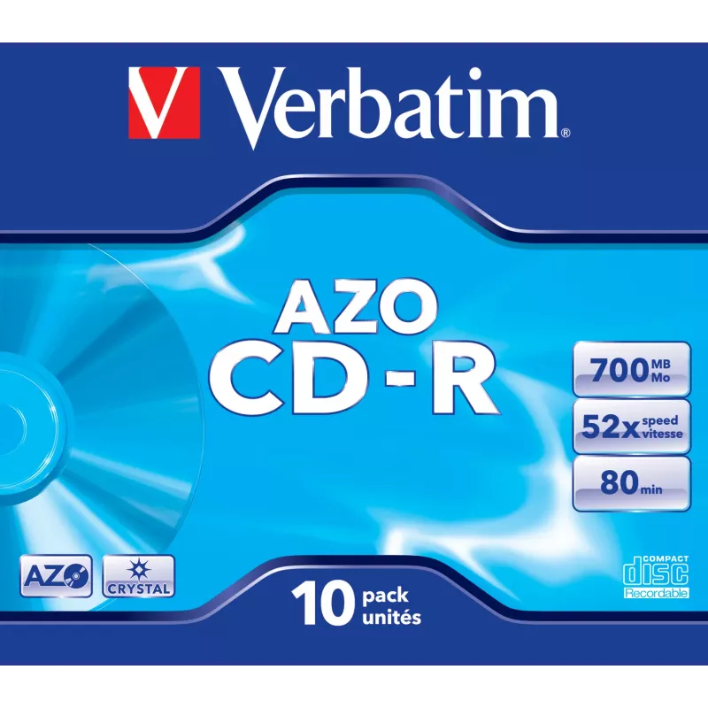 Verbatim CD-R AZO Crystal 700 MB 52x 10 tk
