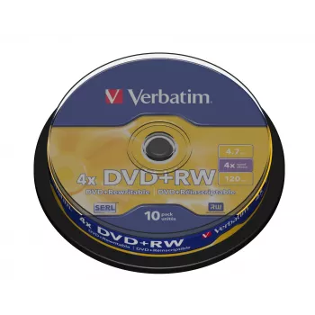 Verbatim DVD+RW Matt Silver 4.7 GB 10 tk