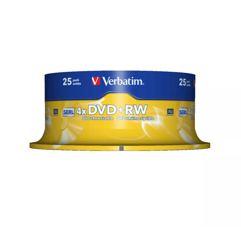 Verbatim DVD+RW Matt Silver 4.7 GB 25 tk