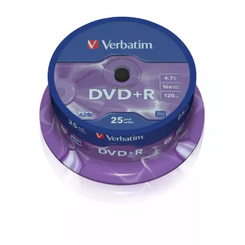 Verbatim VB-DPR47S2A, DVD+R, 120 mm, Spindle, 25 tk, 4.7 GB