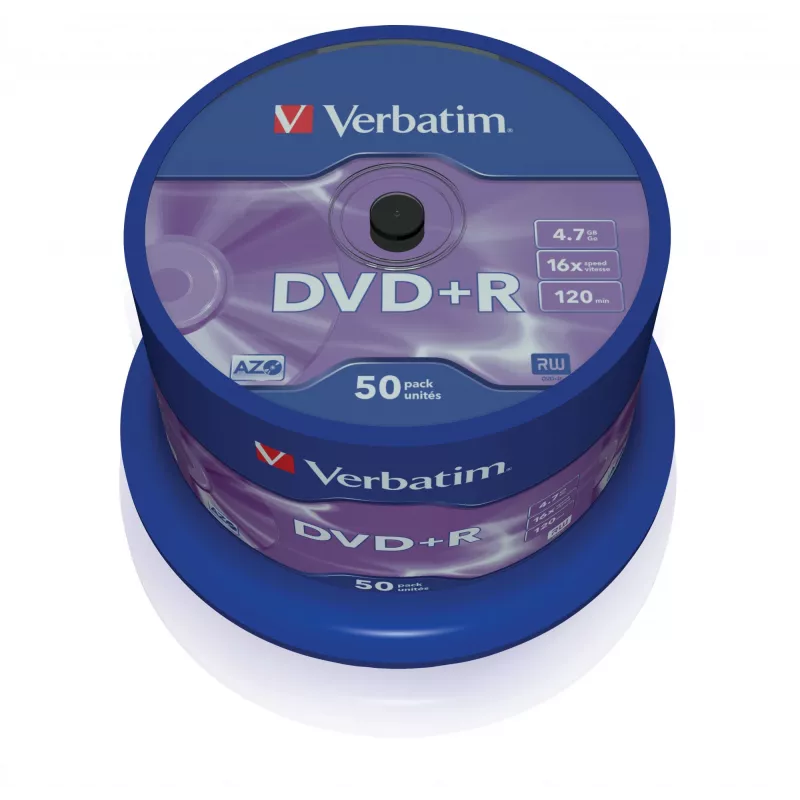 Verbatim VB-DPR47S3A, DVD+R, 120 mm, Spindel, 50 tk, 4,7 GB