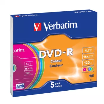 Verbatim DVD-R Värviline 4.7 GB 5 tk