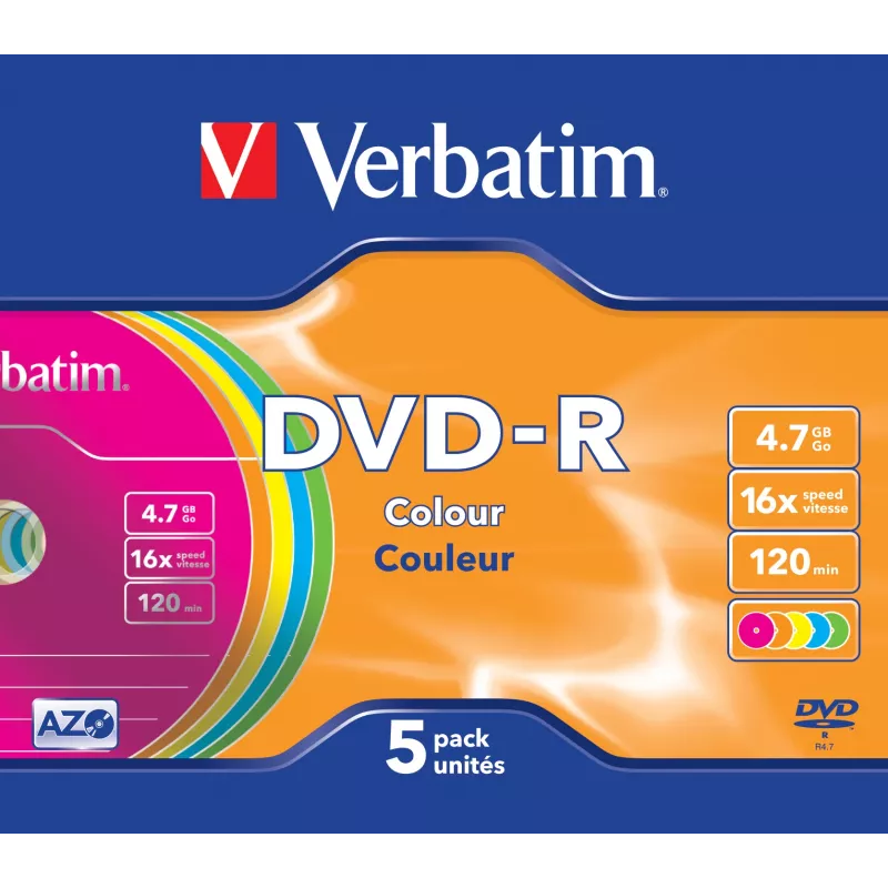 Verbatim DVD-R Värviline 4.7 GB 5 tk