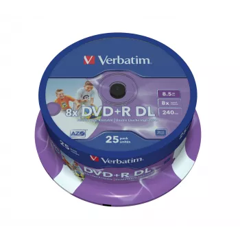 Verbatim 43667 tühi DVD 8,5 GB DVD+R DL 25 tk