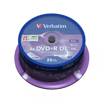 Verbatim DVD+R Double Layer 8x matt-hõbedane 25 tk spindel