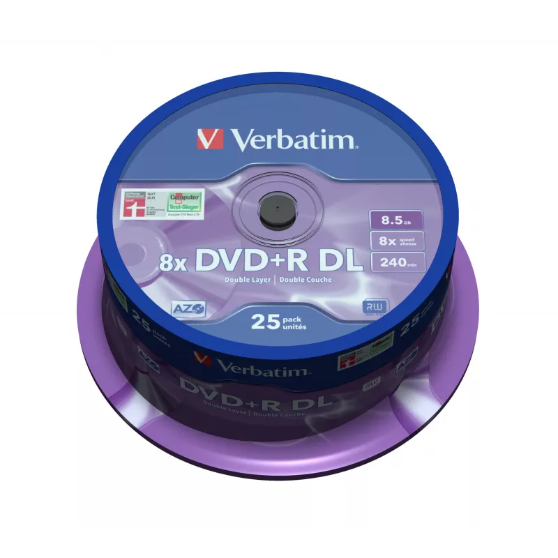 Verbatim DVD+R Double Layer 8x matt-hõbedane 25 tk spindel