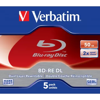 Verbatim BD-RE DL 50GB 2 x 5 Pack Jewel Case 5 tk