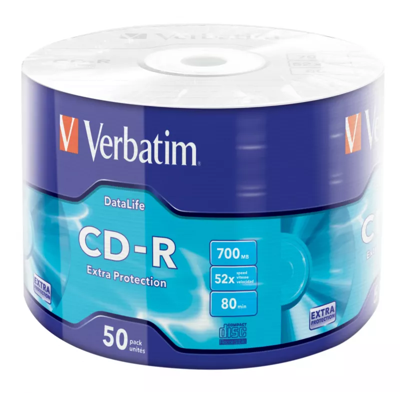 Verbatim CD-R Extra Protection 700 MB 52x 50 tk