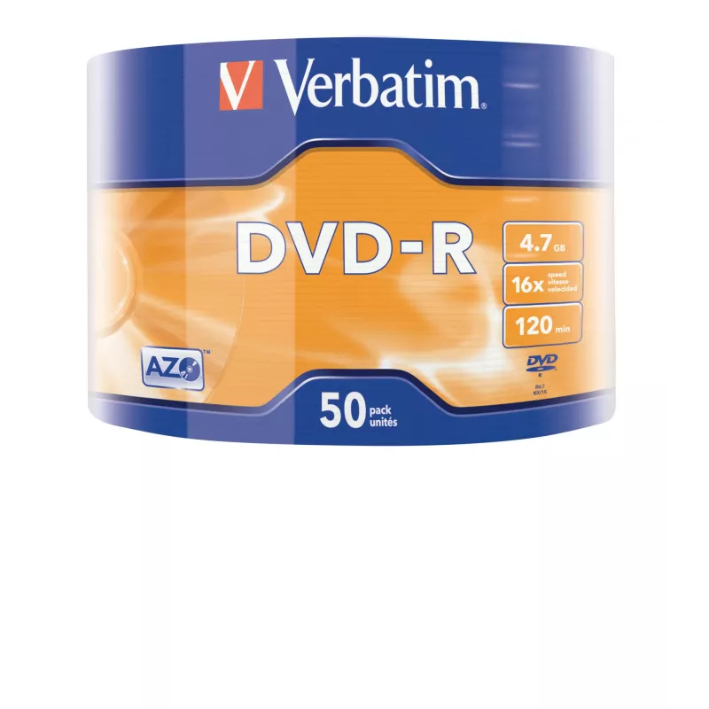 Verbatim DVD-R Matt Silver 50 Pack Wrap Spindle