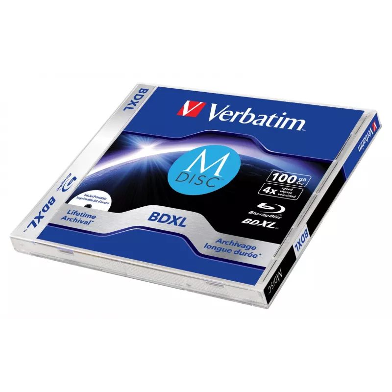 Verbatim MDISC Lifetime archival BDXL 100GB - Üksik plaat, 100 GB, BDXL, ehtekarp, 1 tk