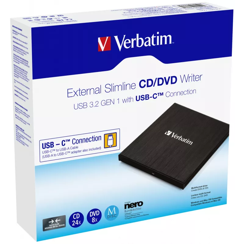 Verbatim 43886 optiline kettaseade DVD±RW Must