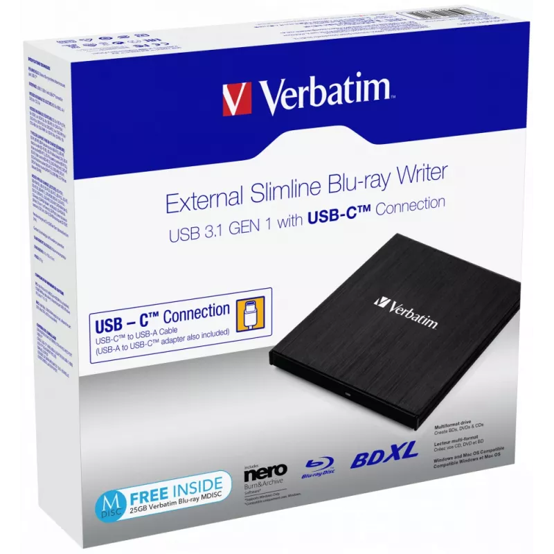 Verbatim 43889 optiline kettaseade Blu-Ray RW Must